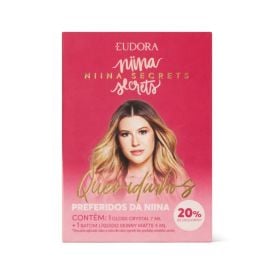 Kit Batom Líquido Matte 5Ml E Gloss Crystal 7Ml - Niina Secrets