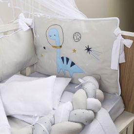 Kit Berço New Americano 9 Peças Yoyo Baby - Dinossauro Azul