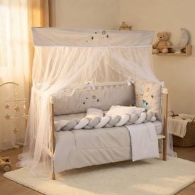 Kit Berço New Americano 9 Peças Yoyo Baby - Dinossauro Azul