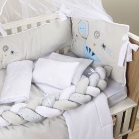 Kit Berço New Americano 9 Peças Yoyo Baby - Dinossauro Azul