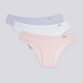 Kit Calcinha De Algodão DelRio Com 3 Unidades