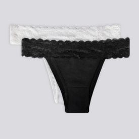 Kit Calcinha De Algodão String Com 2 Unidades Holla