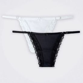 Kit Calcinha De Microfibra String Com 2 Unidades Holla