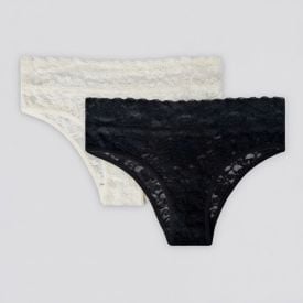 Kit Calcinha De Renda Com 2 Unidades Holla
