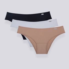 Kit Calcinha DelRio De Microfibra Com 3 Unidades