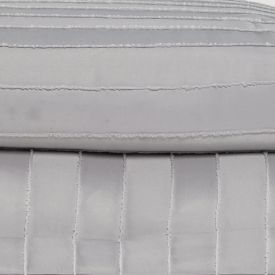 Kit Colcha Casal 100% Poliéster Lisa Premier Havan Casa 3 Pçs - Cinza