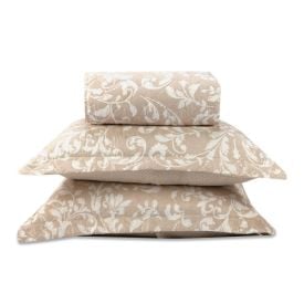 Kit Colcha Casal Estampada Versalhes Havan Casa 3 Peças - Ornamental Bege
