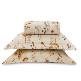 Kit Colcha Casal Estampada Versalhes Havan Casa 3 Peças - Floral Bege