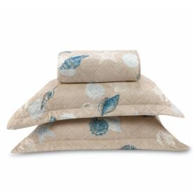 Kit Colcha Casal Estampada Versalhes Havan Casa 3 Peças - Oceano