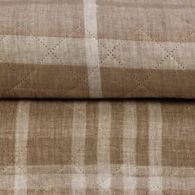 Kit Colcha Casal Estampada Versalhes Havan Casa 3 Peças - Xadrez Bege