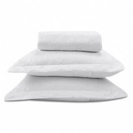 Kit Colcha Casal Lisa Versalhes Havan Casa 3 pçs - Branco