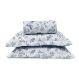 Kit Colcha Casal Versalhes Havan Casa 3 Pçs - Floral Azul
