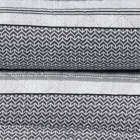 Kit Colcha Casal Versalhes Estampada Havan Casa 3 Peças - Geo Cinza