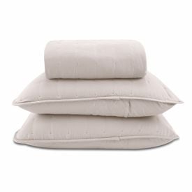 Kit Colcha King Lisa Elegance Havan Casa 3 Pçs - Cru