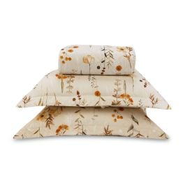 Kit Colcha King Estampada Versalhes Havan Casa 3 pçs - Floral Bege