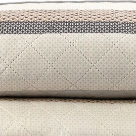 Kit Colcha King Estampada Versalhes Havan Casa 3 Peças - Geo Cinza