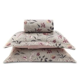 Kit Colcha Queen 100% Poliéster Versalhes Havan Casa 3 Pçs - Penelope Rosa Floral 