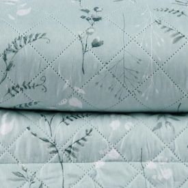 Kit Colcha Queen Estampada Versalhes Havan Casa 3 Peças - Folhagens Verde