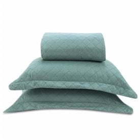 Kit Colcha Queen Lisa Versalhes Havan Casa 3 Pçs - Verde
