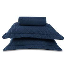 Kit Colcha Queen Lisa Versalhes Havan Casa 3 Pçs - Azul Jeans