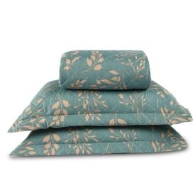 Kit Colcha Queen Versalhes Havan Casa 3 pçs - Folhagens Verde