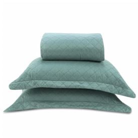 Kit Colcha Queen Versalhes Lisa Havan Casa 3 pçs - Verde