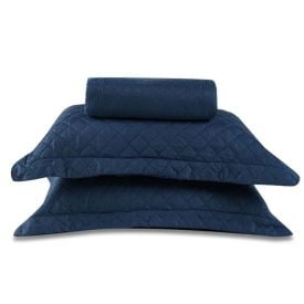 Kit Colcha Queen Versalhes Lisa Havan Casa 3 pçs - Azul Jeans
