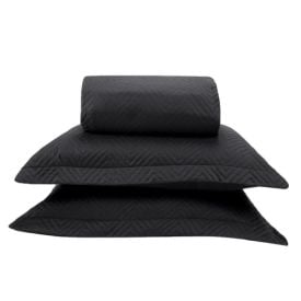 Kit Colcha Queen Versalhes Lisa Havan Casa 3 pçs - Preto