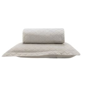 Kit Colcha Solteiro 100% Poliéster Versalhes Havan Casa 2 Peças - Bege Cru