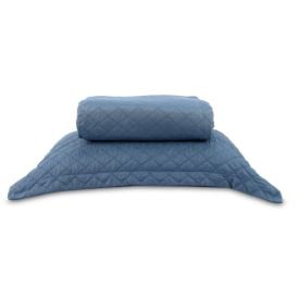 Kit Colcha Solteiro 100% Poliéster Versalhes Havan Casa 2 Peças - Azul