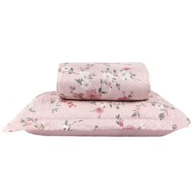 Kit Colcha Solteiro Versalhes Estampada Havan Casa 2 pçs - Rose