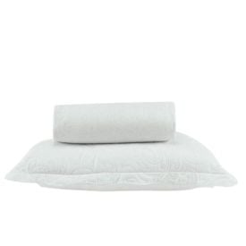 Kit Colcha Solteiro Microfibra Lisa Rozac 2 Pçs - Branco