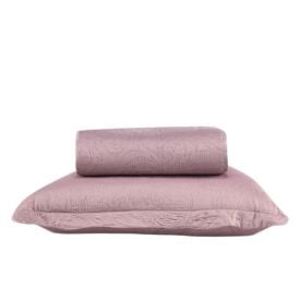 Kit Colcha Solteiro 100% Poliéster Lisa Rozac 2 Pçs - Violeta