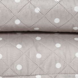 Kit Colcha Solteiro Poá Versalhes Havan Casa 2 Peças - Bege Cru