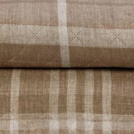 Kit Colcha Solteiro Estampada Versalhes Havan Casa 2 Peças - Xadrez Bege