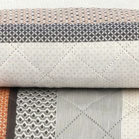 Kit Colcha Solteiro Estampada Versalhes Havan Casa 2 Peças - Geo Cinza