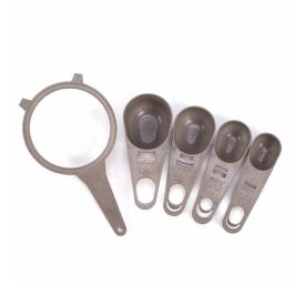 Kit Colheres Medidoras E Peneira 15 Cm Evo - 5 Peças