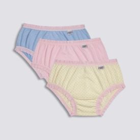 Kit com 3 Calcinhas Bebê Babadinhos Miss DelRio