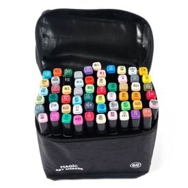 Kit De Canetas 60 Cores Ponta Dupla Magic Kids - 127190