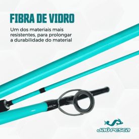 Kit de Pesca Jaú Pesca com Vara e Molinete 3 Rolamentos