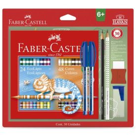 Kit Escolar Faber Castell 30 Peças 48 Cores - KIT/ESCOLAR2