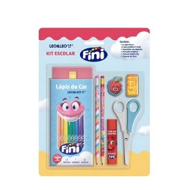 Kit Escolar Fini Leo&Leo - 18 Peças