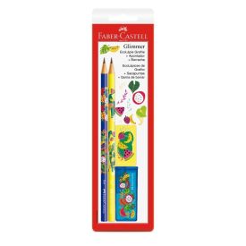 Kit Escolar Glimmer Botânica Faber Castell 4 Peças - 370523