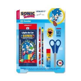 Kit Escolar Sonic Leo & Leo - 18 Peças