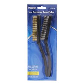 Kit Escovas de Aço com Cabo Plástico 2575 2 Peças Western