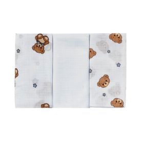 Kit Fralda Prime Havan Baby 3 Peças - Urso Azul