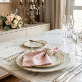 Kit Guardanapo 4 Peças Páscoa - Poa Rosa