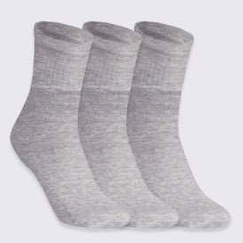 Kit Meia 3 Pares Cano Médio Hot Dog - Mescla 34/38