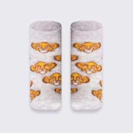 Kit Meia Infantil Com 2 Pares Cano Curto Simba Disney