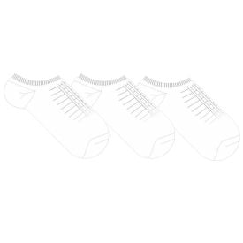 Kit Meia Masculina Com 3 Pares Cano Invisível Risk - Branco